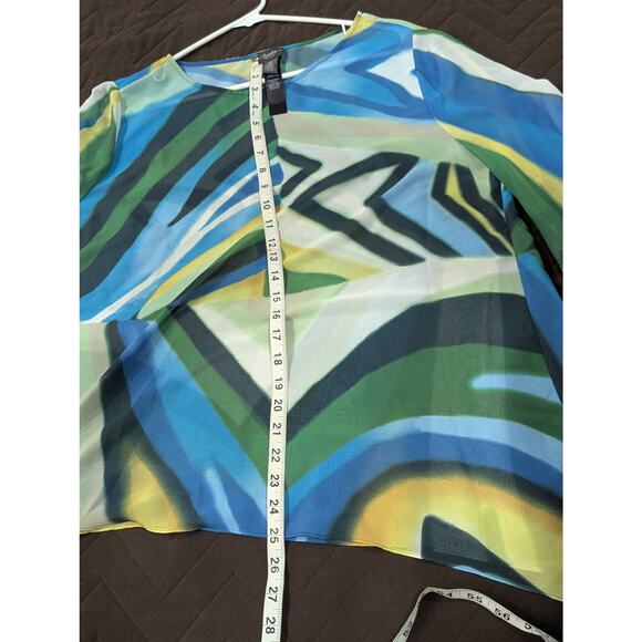 Chico's Black label Traveler's collection pretty mod Drama blouse size 2 - Picture 11 of 11